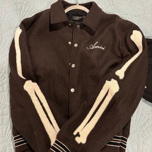 Amiri Bones Wool Varsity Jacket sz 50